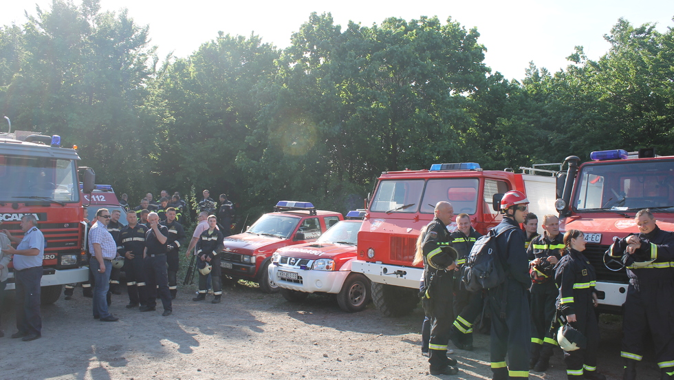 Vatrogasna vježba i smotra pripadnika JVP na Strahinjčici