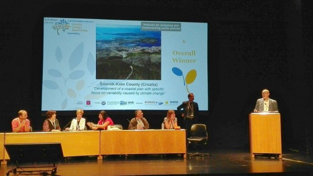 Šibensko-kninska županija dobitnica glavne nagrade „Mediterranean Climate Change Adaptation Awards“ za Obalni plan