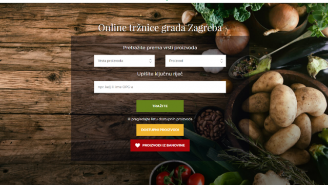 Proizvodi iz Banovine dostupni na Online tržnici Grada Zagreba